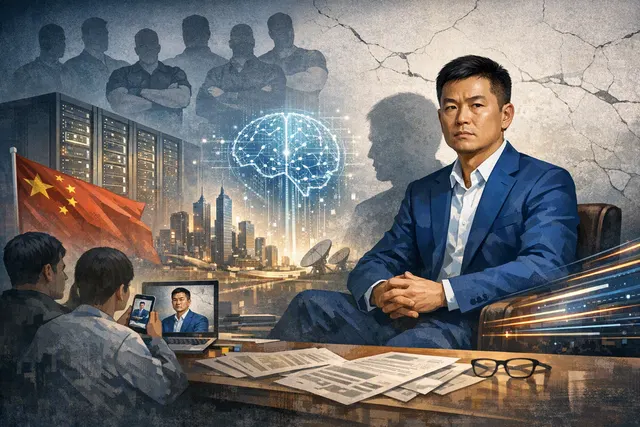 Editorial illustration of DeepSeek V4 Flash, Liang Wenfeng meme culture and the global AI price-performance race