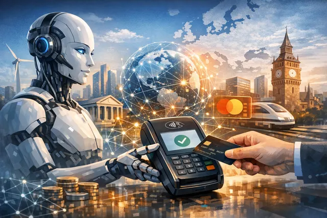 An AI agent completing a secure, consumer-approved payment for concert tickets in Europe.
