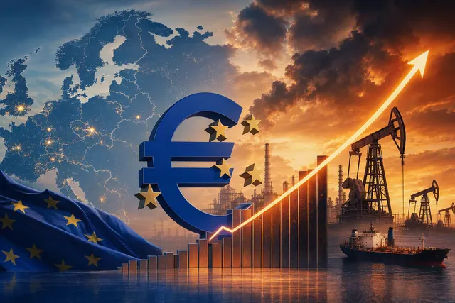 Illustration of Europe’s energy and inflation pressures amid oil and gas market disruption