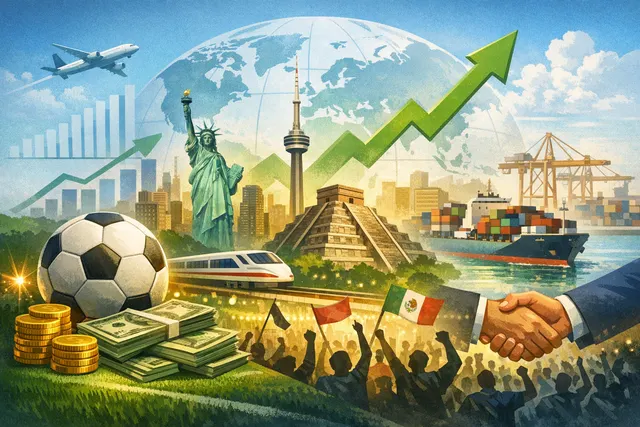 What are the projected economic impacts of the 2026 FIFA World Cup, including the estimated $40.9 billion global GDP boost, $17.2 billion U.