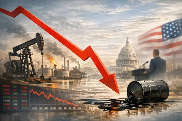 Oil barrels and market charts representing crude prices and expected U.S. sanctions on Iran