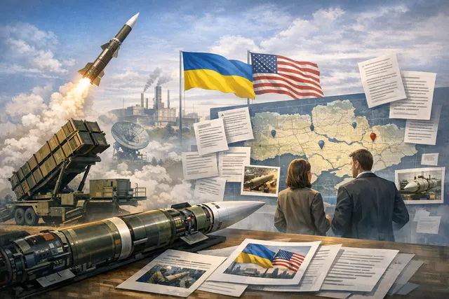 AI-generated editorial hero image for Ukraine and Raytheon to jointly produce Patriot interceptors