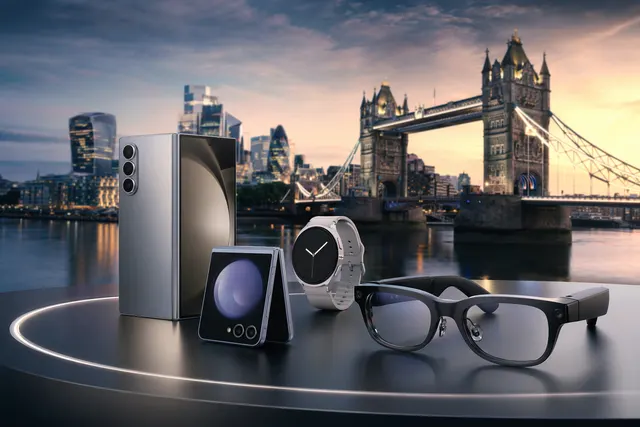 Concept illustration of Samsung Galaxy Glasses and foldable phones expected at Galaxy Unpacked event