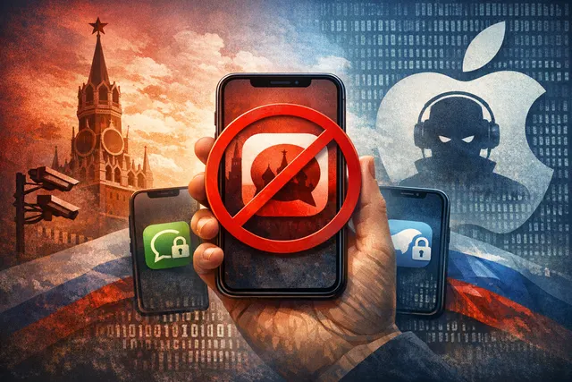 The Kremlin-backed Max messenger icon disappearing from the Apple App Store interface, symbolizing the app's removal and security concerns.