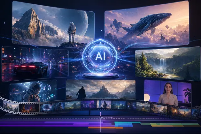Minh họa các công cụ AI tạo video cạnh tranh về chất lượng, chi phí và workflow sáng tạo