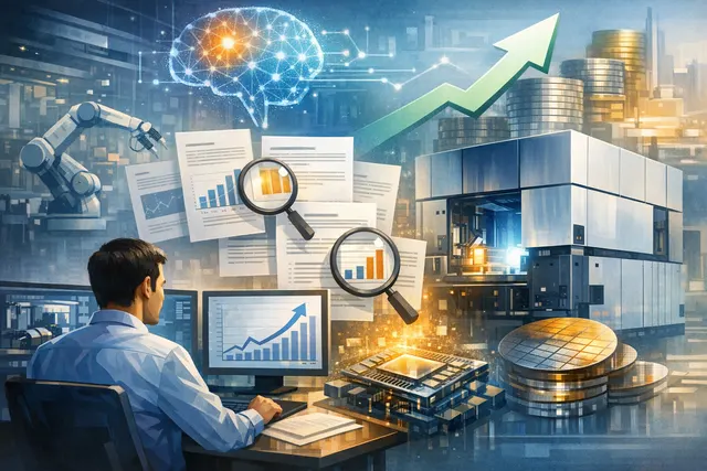 ASML stock price chart and AI chip manufacturing illustration representing the Bernstein price target upgrade to $2,623