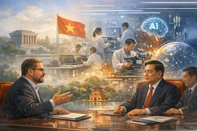 Illustration of Qualcomm expanding AI research and development in Vietnam