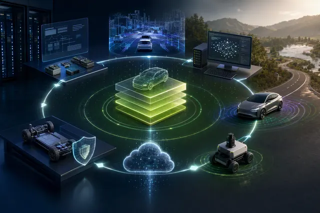 Illustration representing NVIDIA Halos safety assurance across autonomous vehicles and robotics