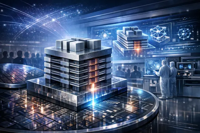 3D render of Samsung’s record-breaking 3D stacked transistor with a 42nm gate pitch.