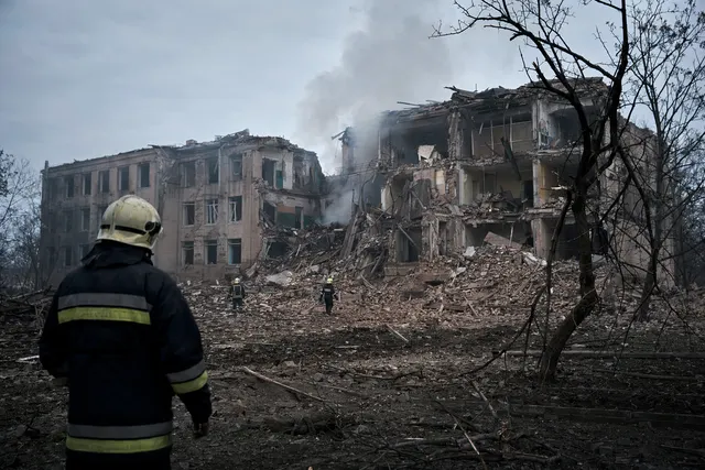 Illustration representing the reported drone strike on the Starobilsk college dormitory in Russian‑occupied Luhansk