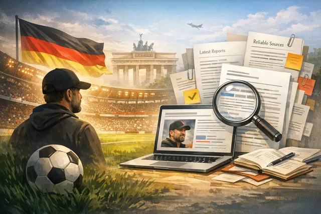 Jürgen Klopp in a stadium setting, conceptual image for Germany head coach announcement