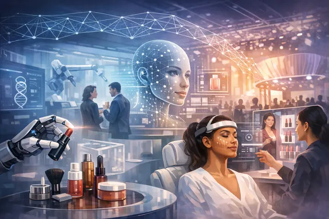 AI-generated visual representing L'Oréal and OpenAI strategic partnership at VivaTech 2026