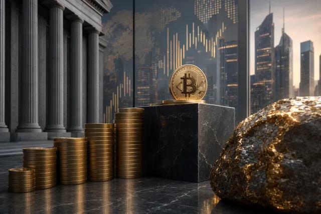 Illustration of institutional investors using Strategy stock as a proxy for Bitcoin exposure