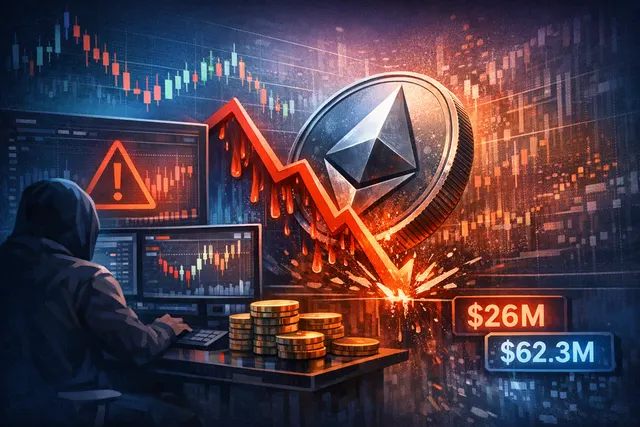 Ethereum's $2,150 standoff visualized as a high-stakes chess board with towering bull and bear pieces clashing, a large price level marker at 2150, and futuristic data streams repr