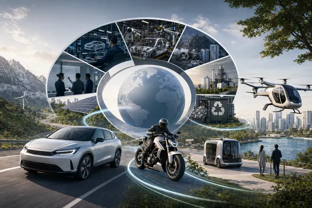 Illustration representing Honda’s global mobility business and investment strategy