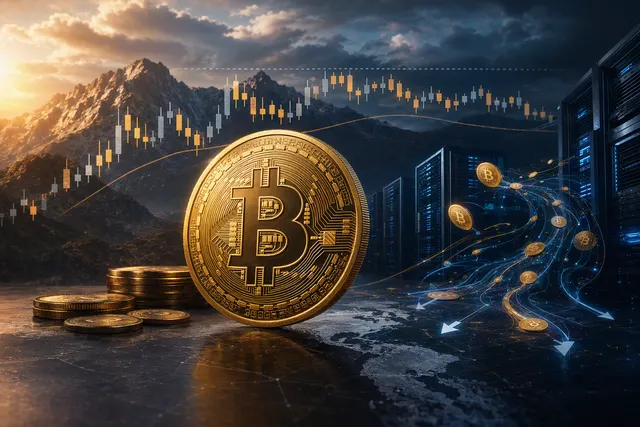 Illustrative Bitcoin market image representing trading near $85,000 amid uncertainty over supply, ETF demand and Treasury yields