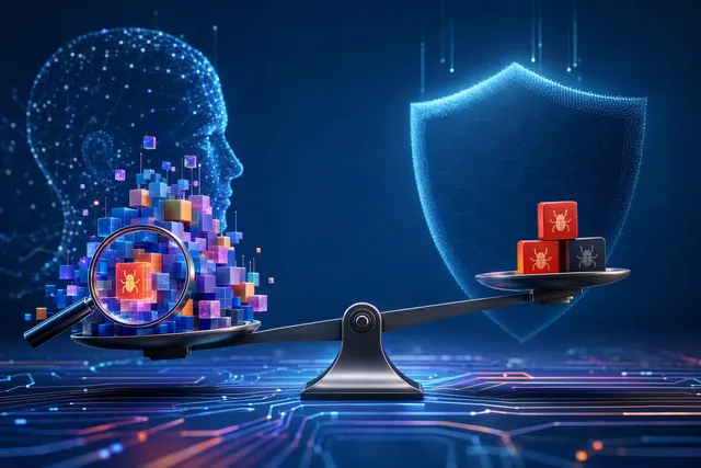 Illustration of software vulnerability discovery and cybersecurity risk in the age of AI