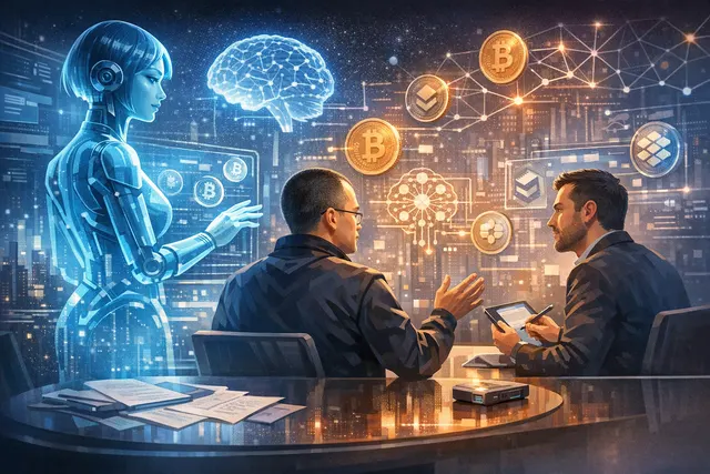 Changpeng Zhao (CZ) speaking on the Galaxy Brains podcast about AI agents and crypto payments