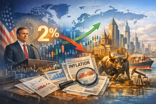 Dow Jones Industrial Average stock market ticker board with red and green numbers representing global financial market volatility during a period of Fed policy shifts and yen weakn