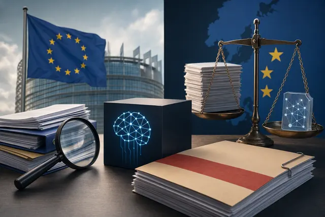 Illustration representing AI-agent safety oversight and EU regulatory incident reporting
