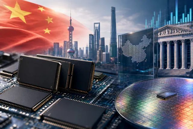 Illustration of DRAM memory chips representing ChangXin Memory Technologies and the global semiconductor industry