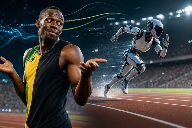 How did eight time Olympic champion Usain Bolt respond to humanoid robot Tiangong Ultra breaking his 100 meter world record with an 8.64 sec