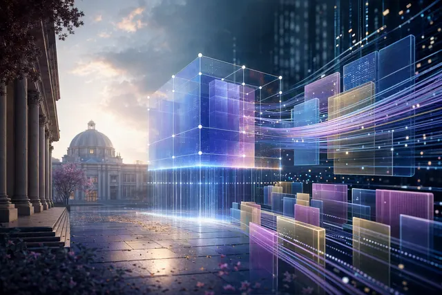 AI-generated illustration accompanying an article about LimiX-2 and structured-data modeling