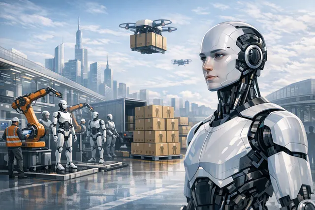 Humanoid robots assembled in a Chinese industrial facility, illustrating the gap between production scale and real-world deployment