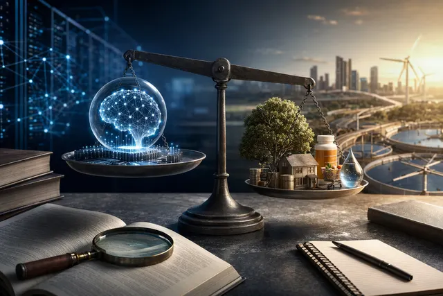 Illustration representing AI stock market surge and investor concern about a potential technology bubble