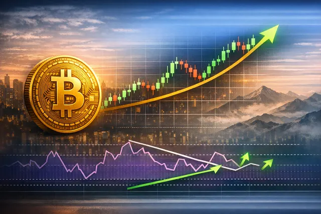 Bitcoin weekly RSI chart showing a bullish divergence pattern as the cryptocurrency trades near a critical long-term support level in June 2026.