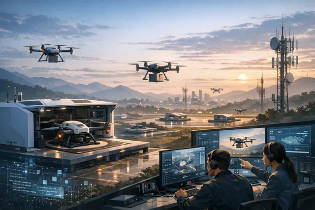 How has DJI positioned its unmanned drone airports as the infrastructure driving China’s low altitude economy into its mid game—following th
