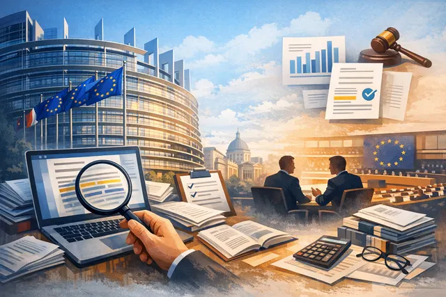 Digital euro concept: A smartphone displaying a digital wallet with a euro symbol, set against a background of the European Union flag and abstract financial data.