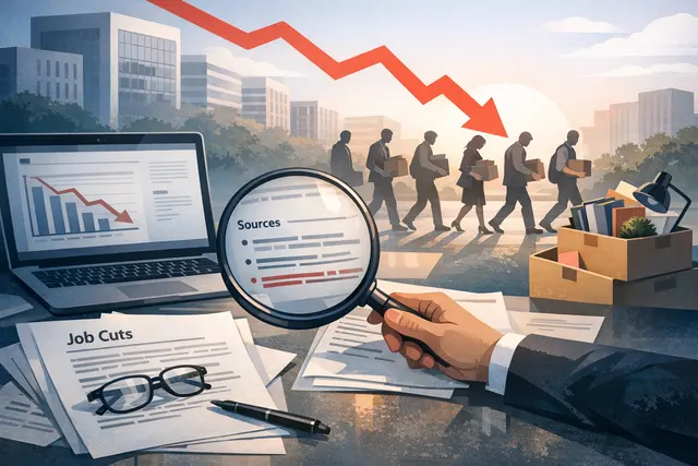 Abstract visual of Oracle's workforce reduction and AI infrastructure spending