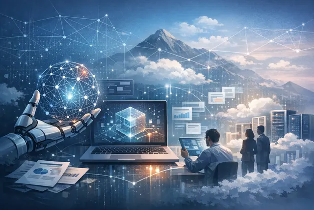Conceptual illustration of AI agents discovering and connecting with each other through the Agentic Resource Discovery (ARD) specification