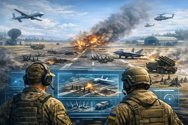 NATO and Ukraine Persistent Airfield Denial innovation challenge with military aircraft and airfield infrastructure graphic