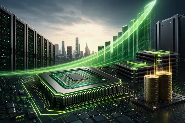Conceptual illustration of Nvidia’s Arm-based Vera CPU driving growth in AI data centers