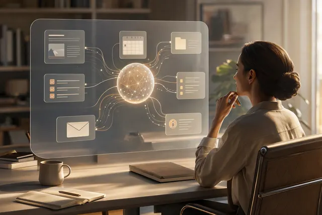 Illustrative visual for Claude Duet, Anthropic’s proactive AI agent for work