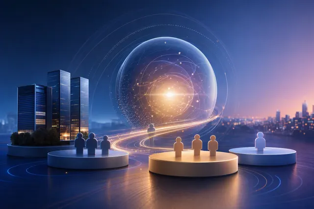 Editorial illustration representing GPT-6 Astra’s phased rollout and software-use capabilities