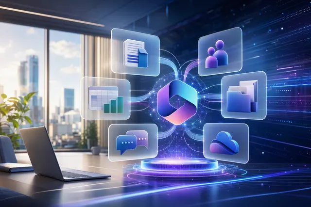 Illustration representing Microsoft Copilot Cowork and agentic enterprise AI workflows