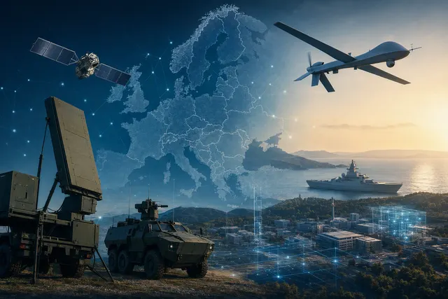 AI-generated editorial illustration for an article about European defence technology investment