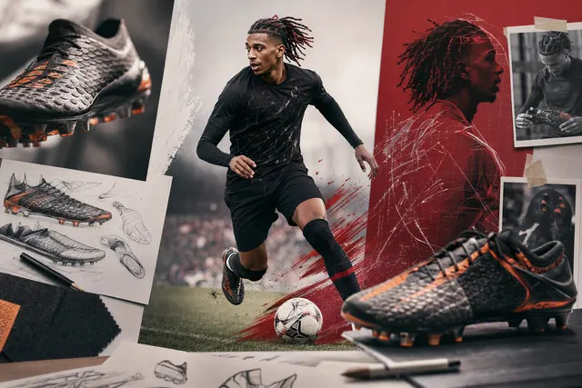 Editorial illustration for reports about Michael Olise and a possible Nike Hypervenom boot partnership.