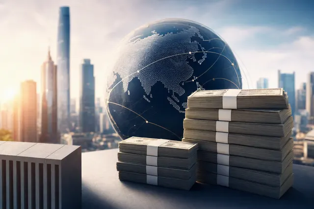Editorial illustration representing ByteDance’s reported $29.6 billion loan financing