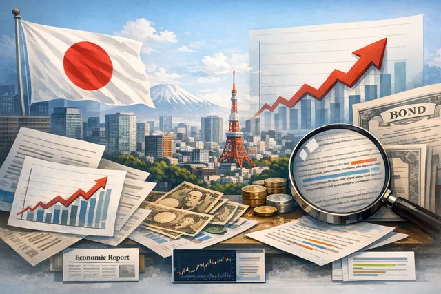 A stylized chart of Japan's 10-year government bond yield surging to a 29-year high on July 3, 2026, overlaid on the Bank of Japan building.