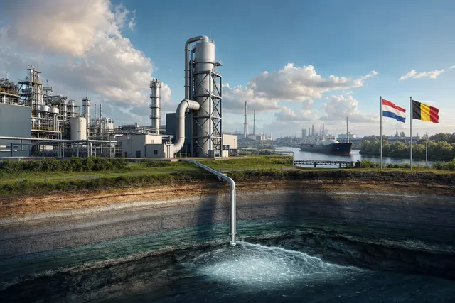 Industrial carbon-capture facility at Yara’s Sluiskil ammonia and fertiliser plant in the Netherlands
