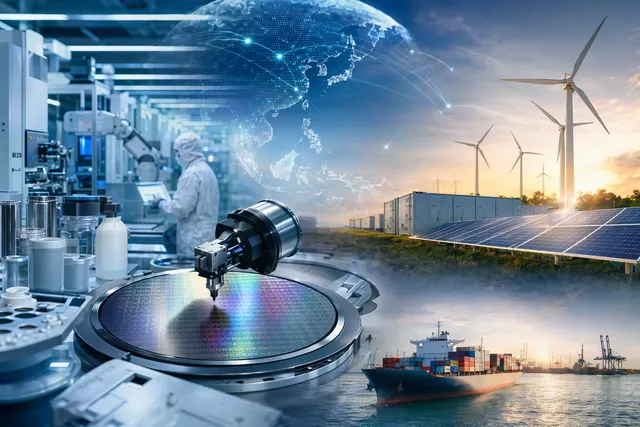 Illustration representing Win Win Precision’s dual strategy in semiconductor components and solar energy expansion