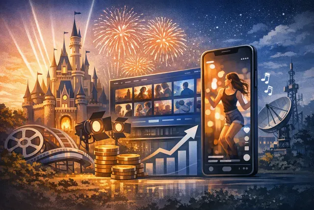 Disney+ streaming platform interface with TikTok-style short-form video feed concept, representing the new UGC partnership announced in Q3 2026 earnings