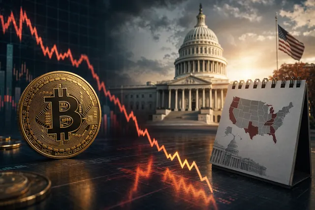Bitcoin price chart concept illustrating volatility during U.S. midterm election cycles