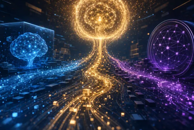 AI-generated illustration representing model distillation and competition between AI developers
