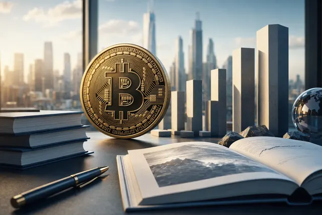 Editorial illustration for J.P. Morgan Asset Management’s long-term Bitcoin forecast