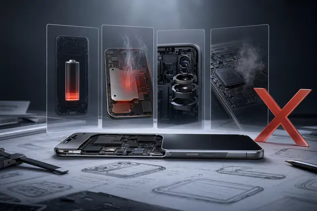 Concept illustration of Xiaomi 17 Air ultra thin smartphone concept compared with larger Xiaomi 17 Max direction